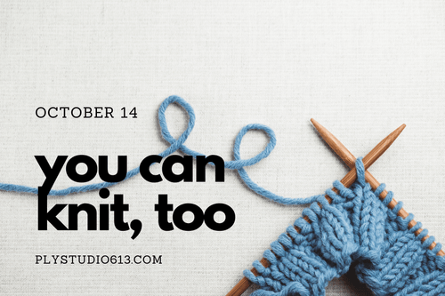 Knitting for the Uninitiated: Beginner Knitting - October 14th (in-person) - Ply Studio 