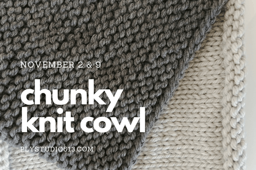knit cowl workshop Ply Studio November 2021