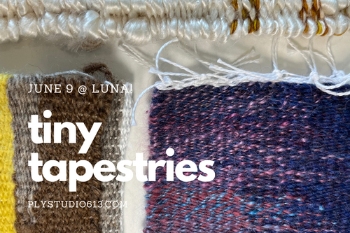 Tiny Tapestries workshop Carmen Bohn Ply Studio Ottawa June 2024 Luna Glass Studio