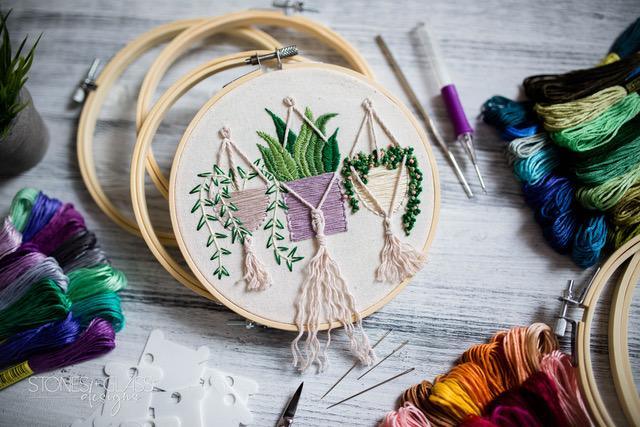 Embroidery! A boho, macrame plant hanger - March 2 (online) - Ply Studio 
