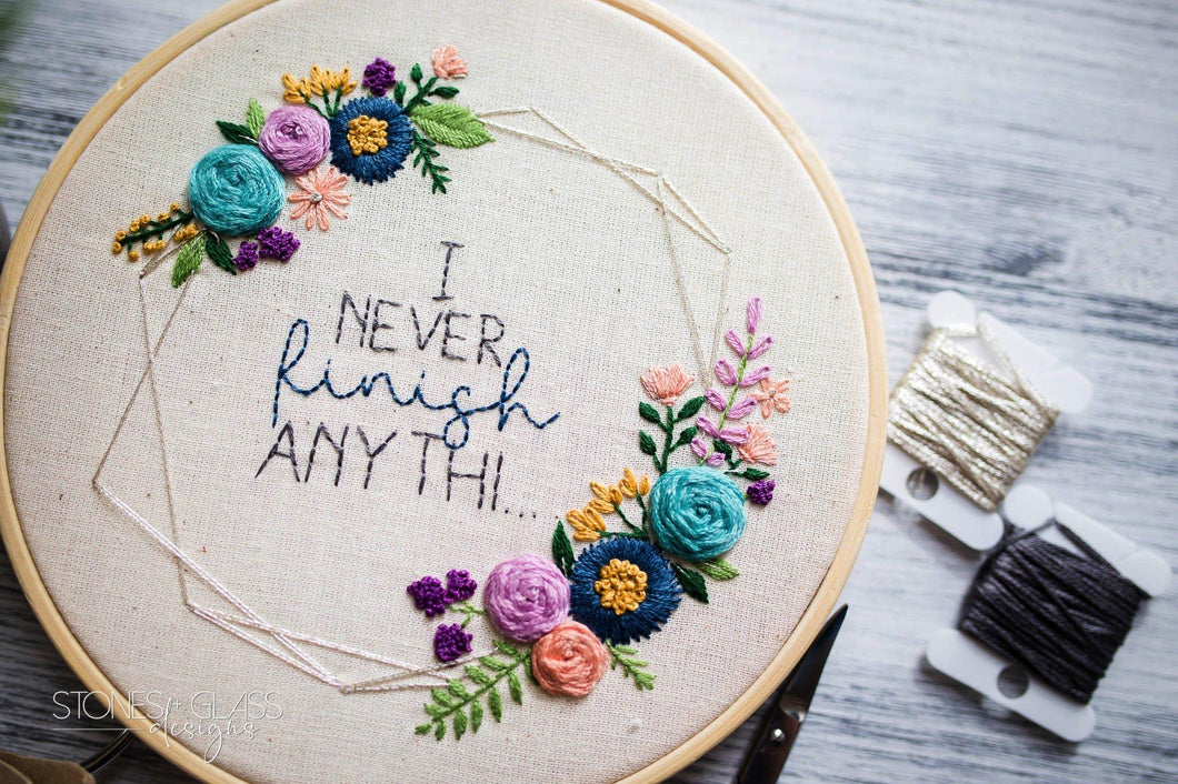 Embroidery and Hand-Lettering ... Together! April 24 (online) - Ply Studio 