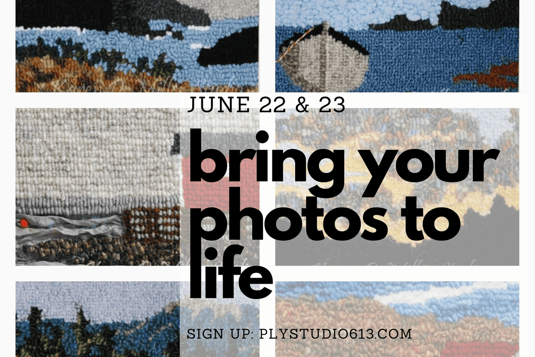 Bring Your Photos to Life! Next Level Rug Hooking - June 22nd & 23rd (online) - Ply Studio 