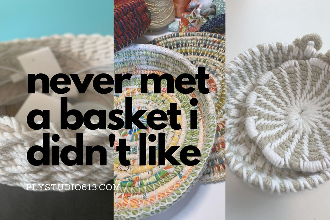 basket workshops macrame rope crochet textiles sewing weaving Ply Studio Ottawa