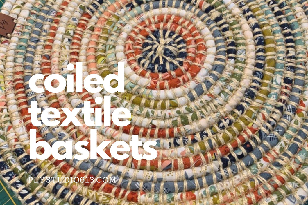 coiled textile baskets workshop Ply Studio