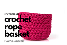 Load image into Gallery viewer, Basket Making: Crocheted Rope - November 17th (in-person) - Ply Studio 
