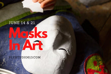 Load image into Gallery viewer, plaster mask making workshop Ply Studio Ottawa June 2022
