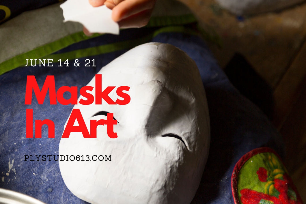 plaster mask making workshop Ply Studio Ottawa June 2022