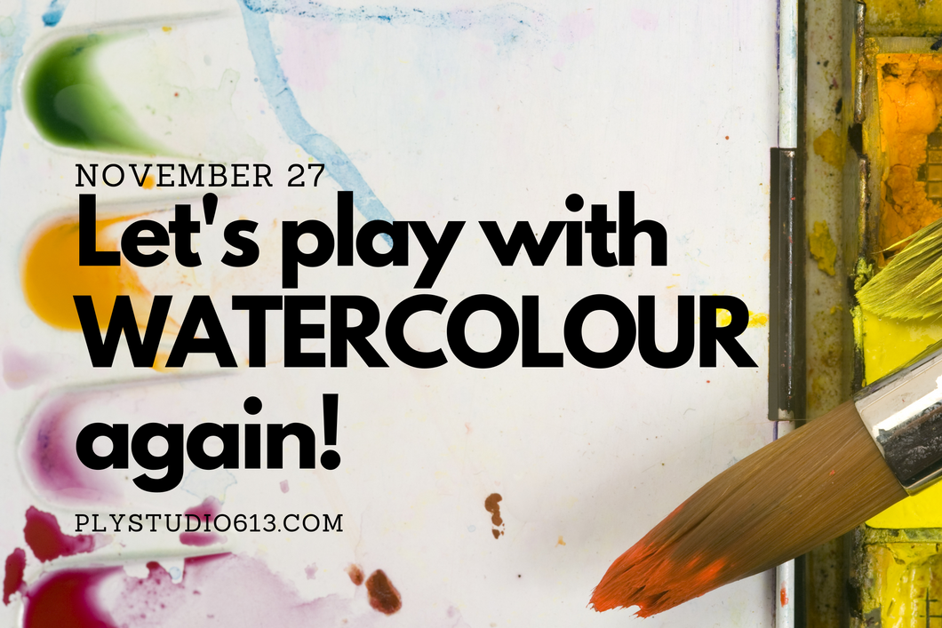 watercolour workshop art class Ply Studio Ottawa November 2022 Isabelle Legare  Edit alt text
